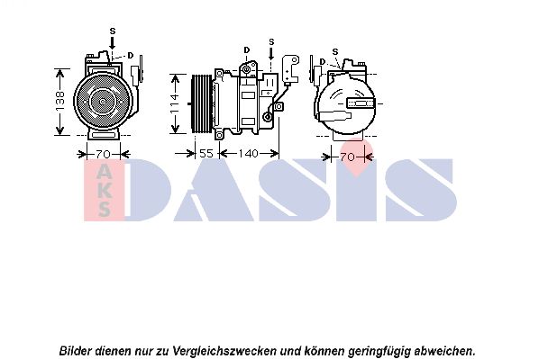 AKS DASIS Kompresors, Gaisa kond. sistēma 851646N